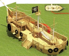 淄博XS-HT-MZ0009高檔木質海盜船系列